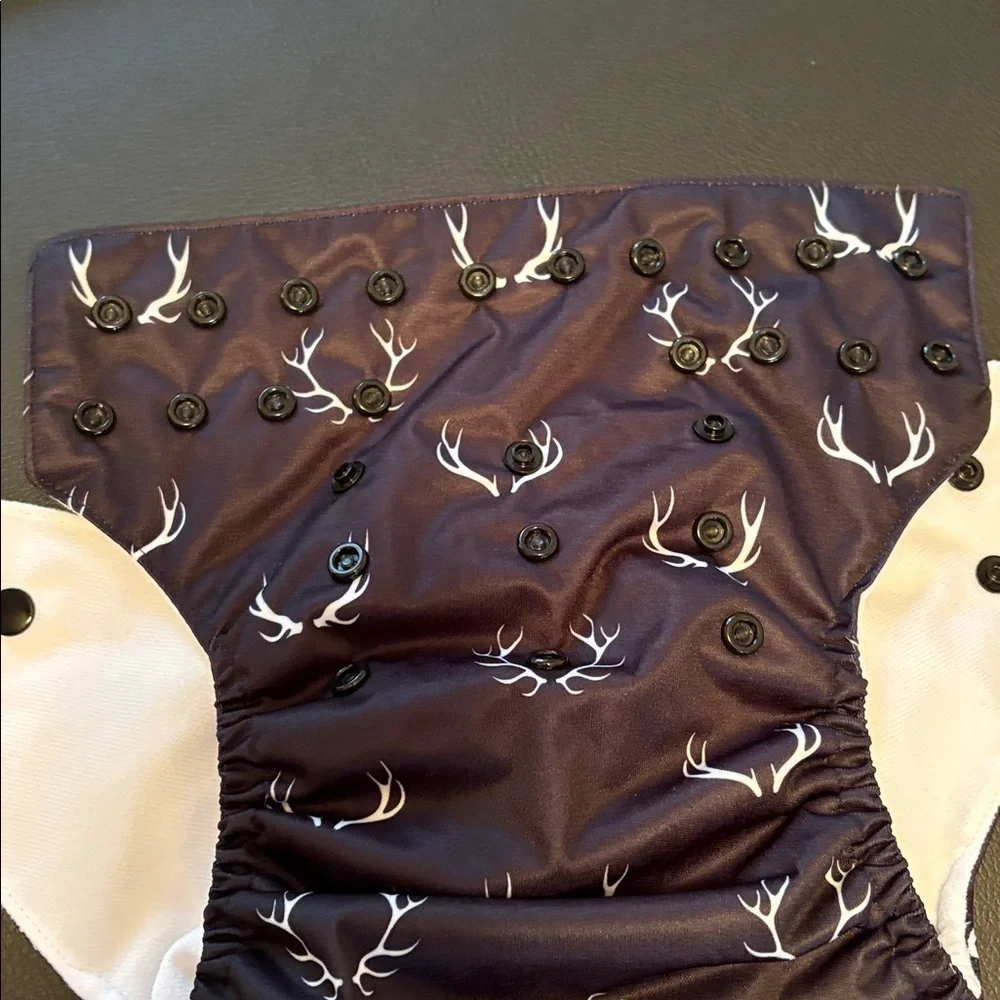 Nora's Nursery Black Antler Cloth Diaper Shell